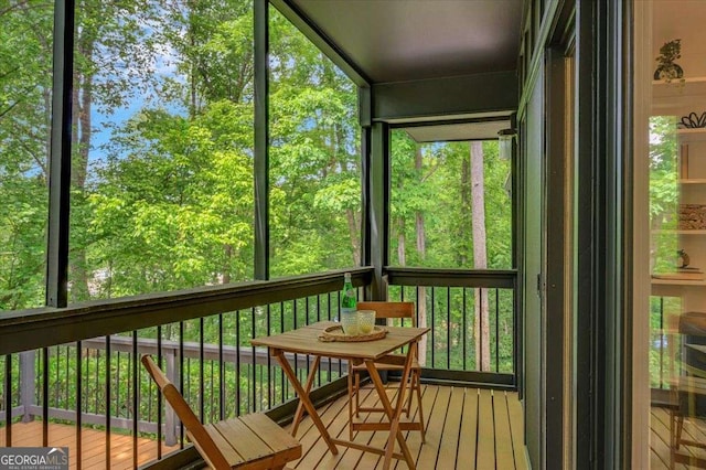 view of sunroom / solarium