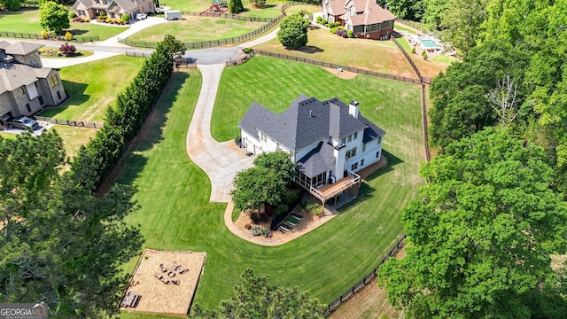 aerial perspective of suburban area