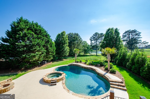 1340 Traditions Way, Jefferson, GA 30549 - view of pool featuring a patio area and a pool with connected hot tub