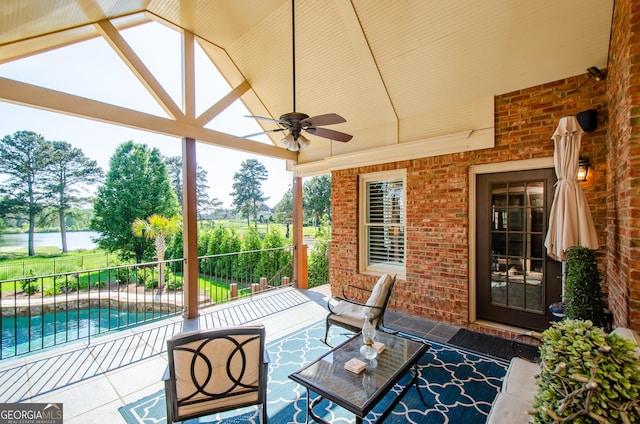 1340 Traditions Way, Jefferson, GA 30549 - view of patio / terrace with ceiling fan and an outdoor living space