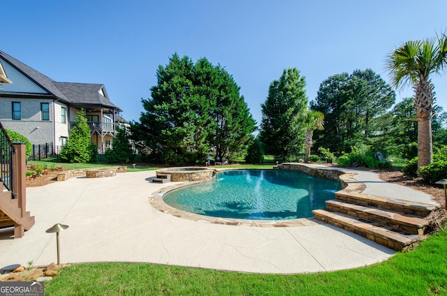 1340 Traditions Way, Jefferson, GA 30549 - view of pool with a patio area and a pool with connected hot tub