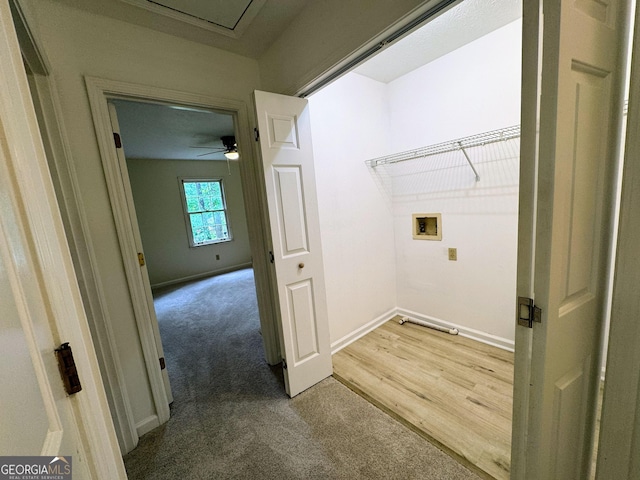 5307 Red Rock Trce, Powder Springs, GA 30127 - washroom featuring hookup for a washing machine, carpet, and baseboards