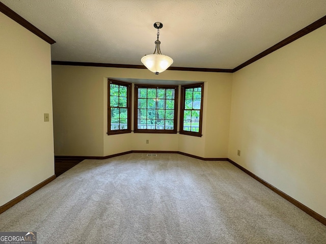 5307 Red Rock Trce, Powder Springs, GA 30127 - carpeted empty room with ornamental molding, baseboards, and a textured ceiling