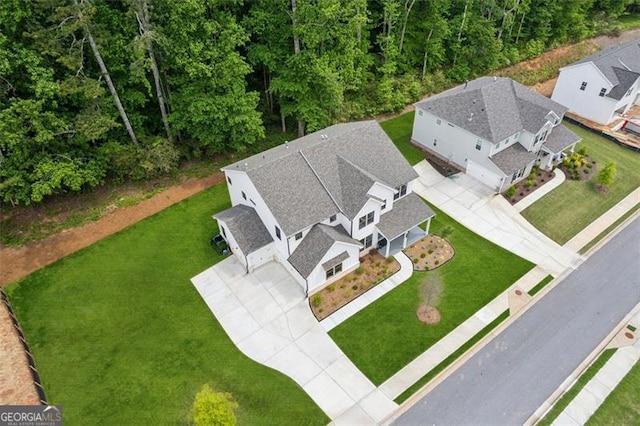 view from above of property