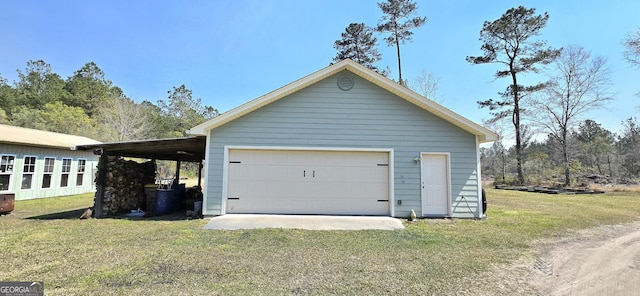 garage featuring a detached garage