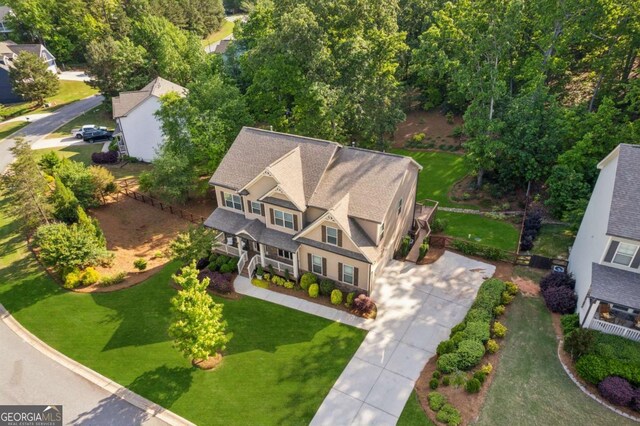 aerial view of property and surrounding area