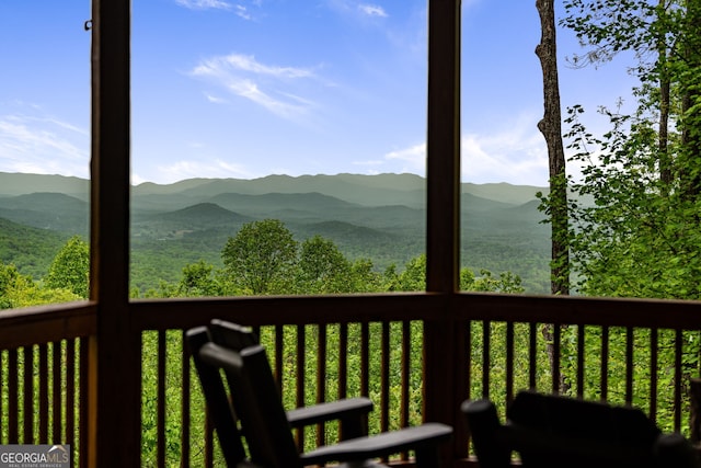 view of mountain background