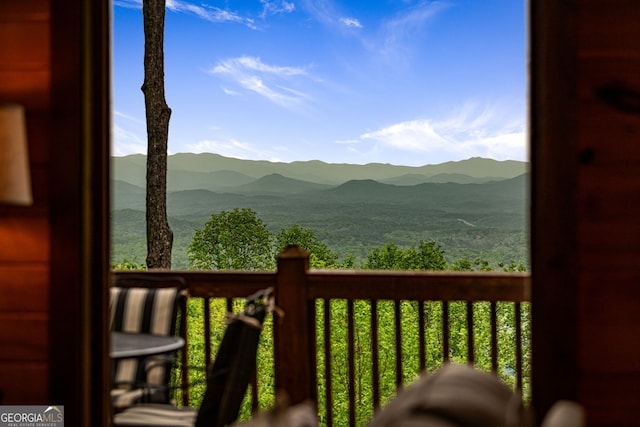 view of mountain background