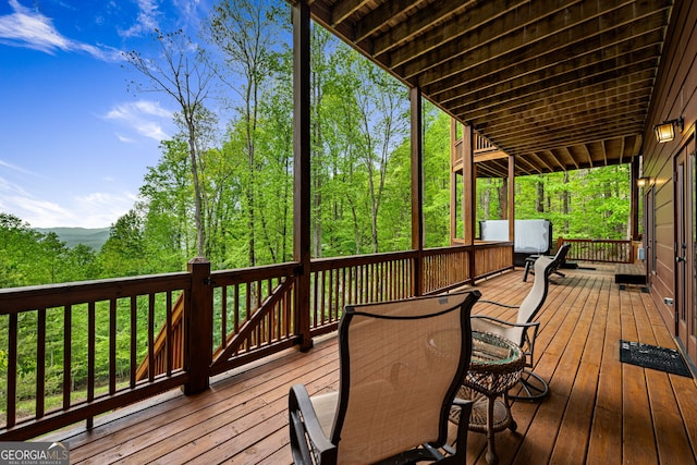 view of wooden deck