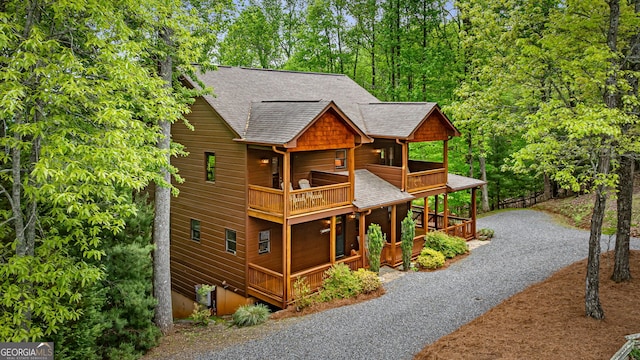 view of playground with a porch
