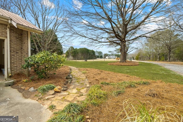 view of green lawn