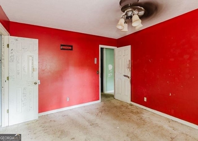 unfurnished bedroom featuring baseboards
