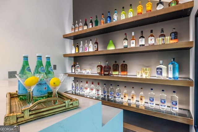 view of indoor dry bar