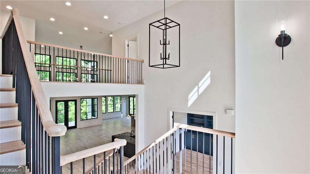 2346 E Maddox Rd, Buford, GA 30518 - stairway featuring recessed lighting and a high ceiling
