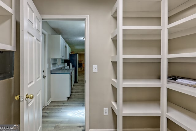 storage area with a sink