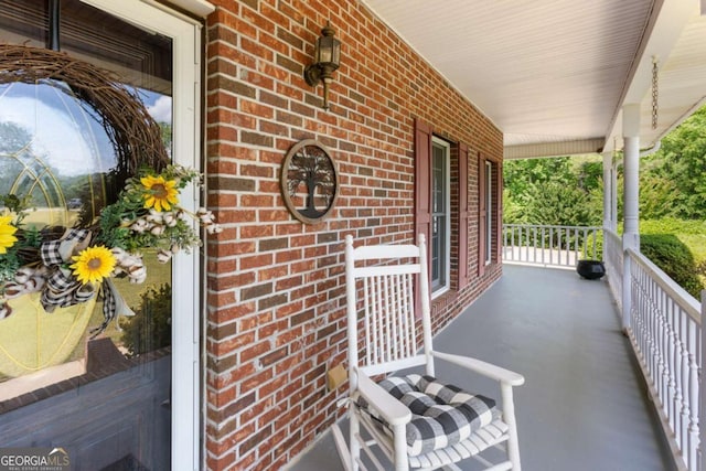 balcony with a porch