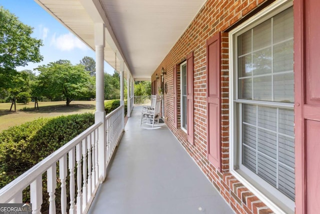 view of patio with covered porch