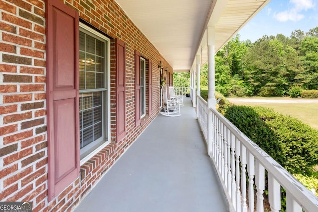 view of patio / terrace with a porch