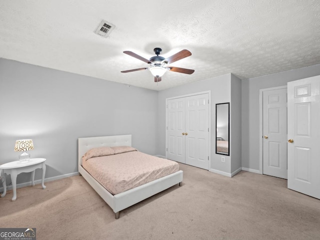 5293 Hopewell Ln, Gainesville, GA 30507 - bedroom with carpet, a closet, baseboards, and ceiling fan