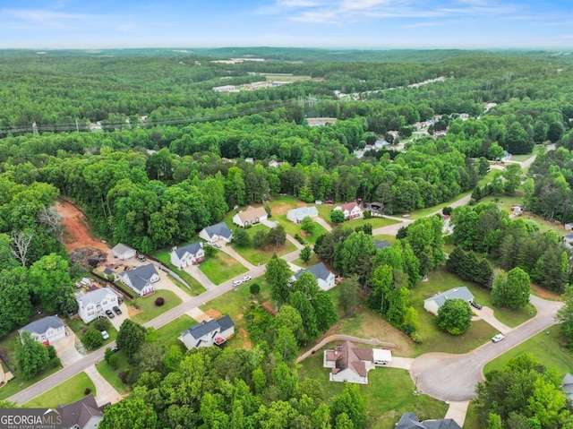 5293 Hopewell Ln, Gainesville, GA 30507 - aerial view of property and surrounding area featuring a forest