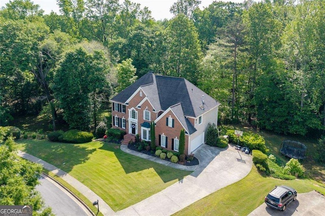 3705 Rolling Creek Dr, Buford, GA 30519 - aerial view of property and surrounding area featuring a forest