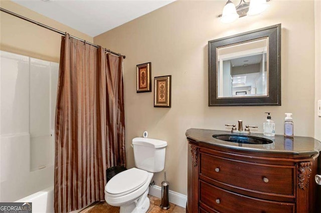 3705 Rolling Creek Dr, Buford, GA 30519 - full bath with toilet, vanity, and baseboards