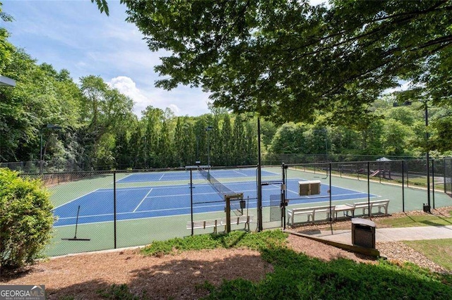 3705 Rolling Creek Dr, Buford, GA 30519 - view of tennis court with fence