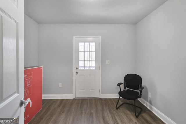1560 Sarah M Harden Dr, Atlanta, GA 30311 - doorway to outside with wood finished floors and baseboards