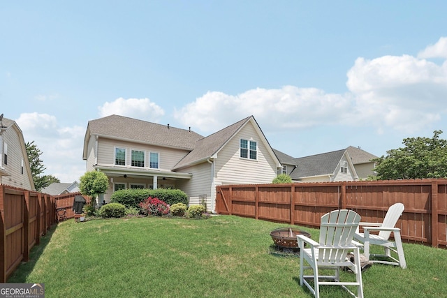 1840 Brighton Blvd SE, Atlanta, GA 30316 - back of house with an outdoor fire pit and ceiling fan