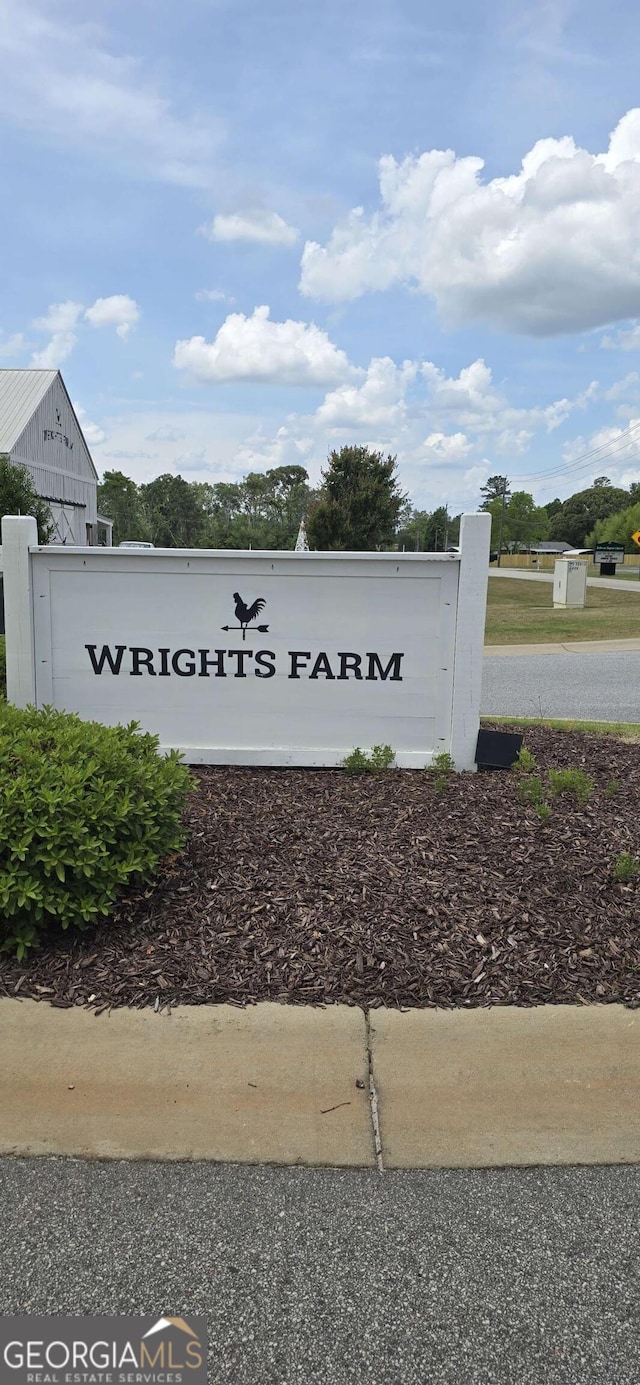 view of community sign