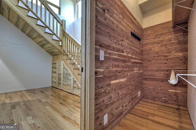 interior space with wood finished floors