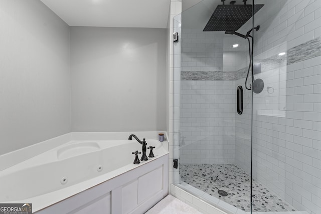 3636 Habersham Rd NW Unit 2101, Atlanta, GA 30305 - full bathroom with a shower stall and a whirlpool tub