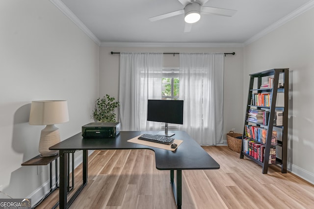 3636 Habersham Rd NW Unit 2101, Atlanta, GA 30305 - office space featuring crown molding, wood finished floors, ceiling fan, and baseboards