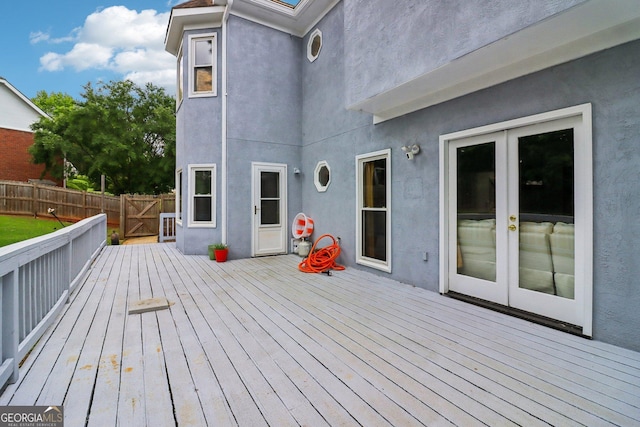 771 James Cir, Lawrenceville, GA 30046 - deck with fence and french doors