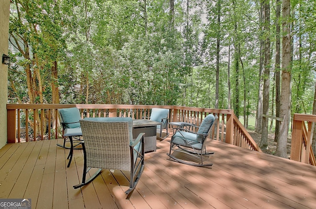 view of wooden deck