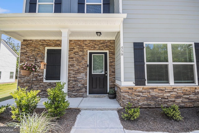 458 Ajo Way, Dallas, GA 30157 - entrance to property with stone siding and covered porch