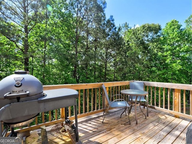 view of wooden deck