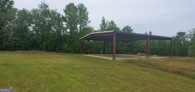 762 Old Mcleod Bridge Rd, Adrian, GA 31002 - view of green lawn featuring a carport