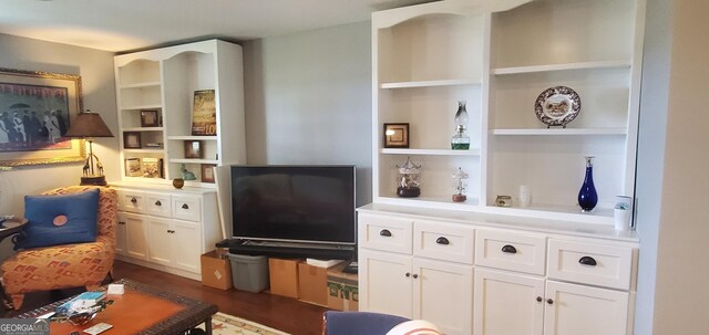 762 Old Mcleod Bridge Rd, Adrian, GA 31002 - sitting room featuring wood finished floors and built in features
