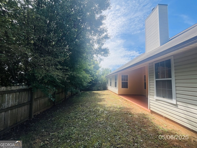 view of fenced backyard