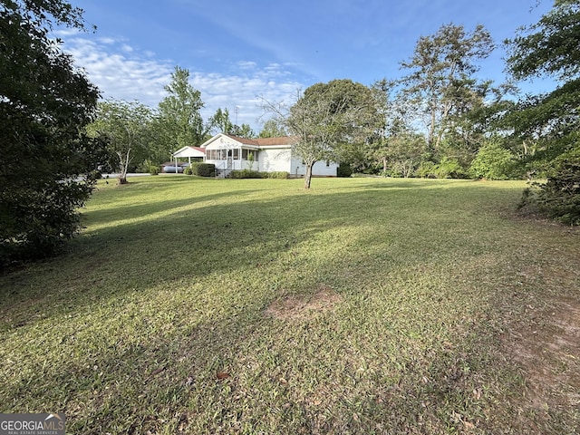 view of green lawn