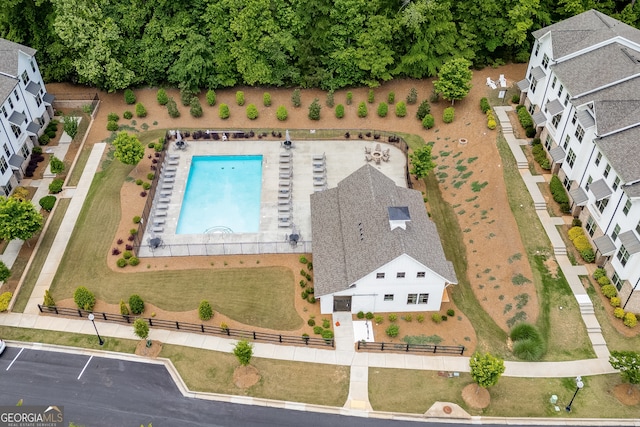 1023 Harvest Park Ln, Suwanee, GA 30024 - drone / aerial view of a pool