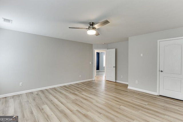 9565 Rushmore Cir, Braselton, GA 30517 - empty room featuring ceiling fan, light wood finished floors, and baseboards
