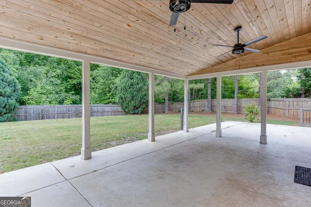 9565 Rushmore Cir, Braselton, GA 30517 - view of patio / terrace with ceiling fan