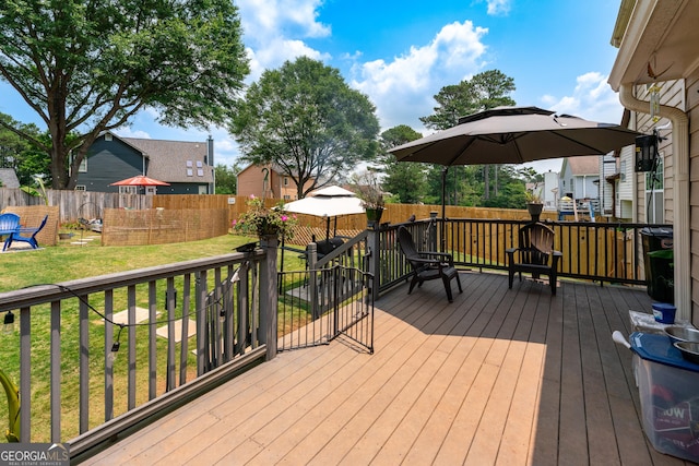 2349 June Springs Dr SW, Marietta, GA 30008 - wooden deck with a residential view