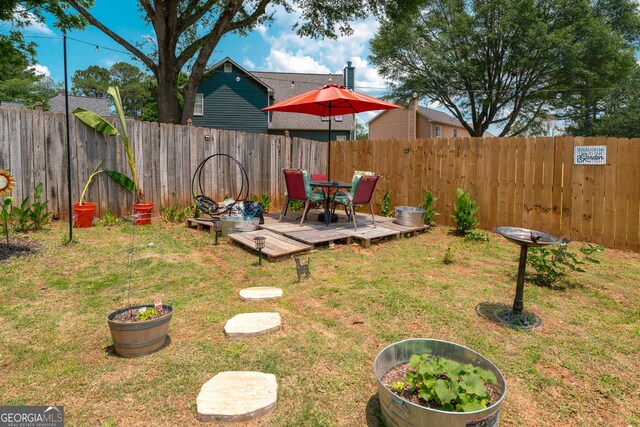 2349 June Springs Dr SW, Marietta, GA 30008 - view of yard featuring a wooden deck