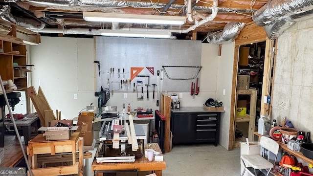 7511 Biltmore Ln, Douglasville, GA 30135 - basement featuring a workshop area