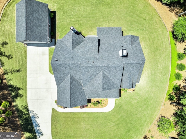 view from above of property