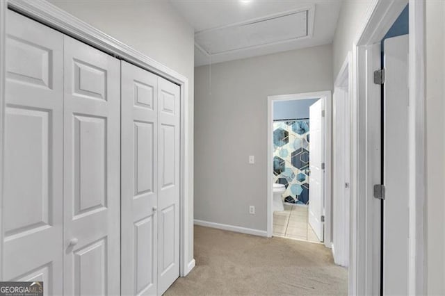 10 Bayberry Ct, Acworth, GA 30101 - hallway featuring light carpet and baseboards