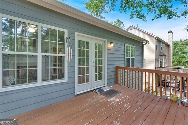 10 Bayberry Ct, Acworth, GA 30101 - wooden deck featuring french doors